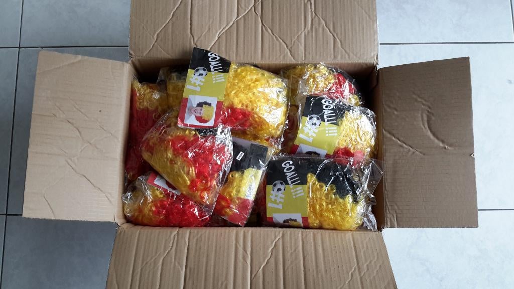 Lot / partij pruiken BELGIUM WK voetbal ( NIEUW ), Ophalen of Verzenden, Nieuw