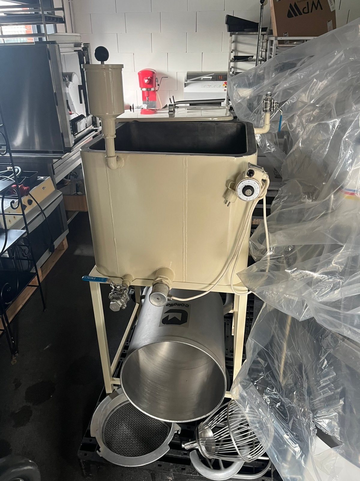 Professionele Dubbelwandige Smeltketel / Smeltkuip 100 Liter, Huis en Inrichting, Ophalen, Gebruikt