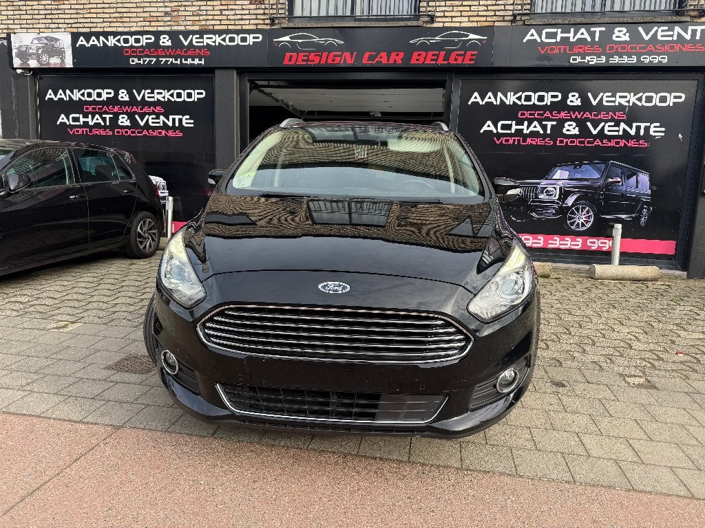 Ford S-Max 2.0TDCI 150pk Titanium FULL Cuir Navi, Autos, Cuir, Entreprise, Noir, 5 portes