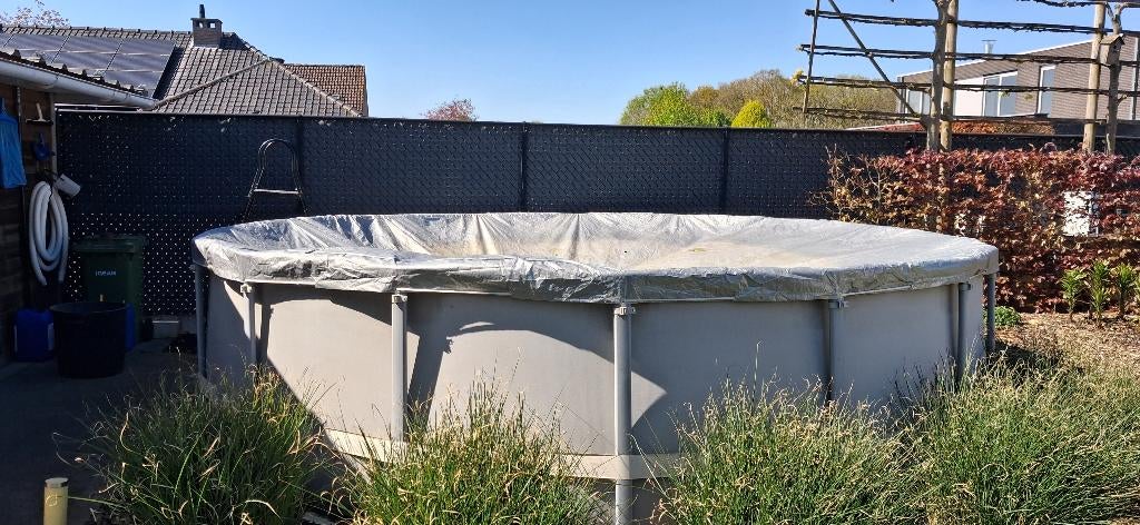 zwembad met zandfilterinstallatie en toebehoren, Rond, Enlèvement, Utilisé, Piscines hors sol