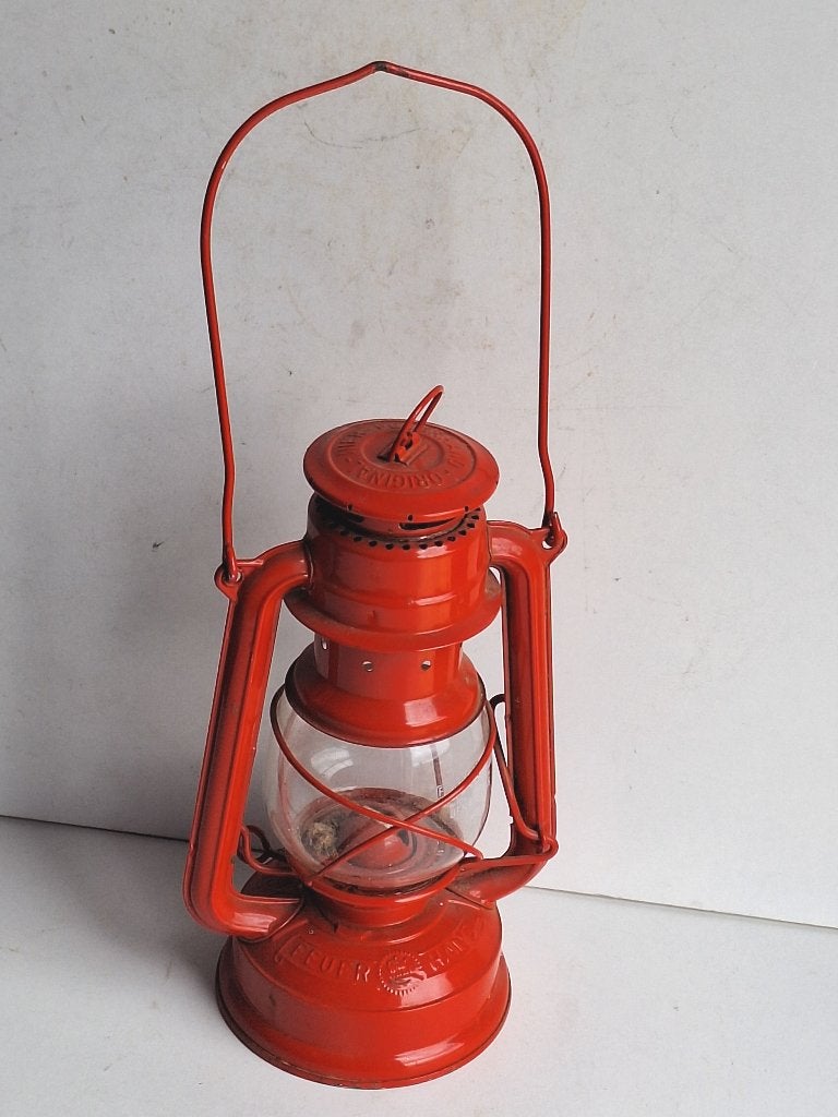 Ancienne lampe tempête allemande, lanterne Feuerhand, Antiek en Kunst, Antiek | Verlichting, Ophalen of Verzenden