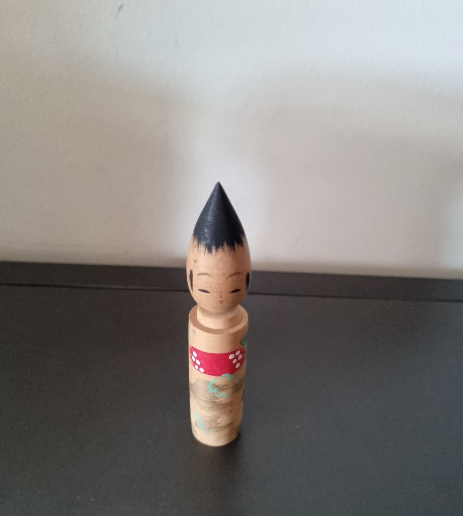 Leuke Arima-Fude kokeshi, Antiek en Kunst, Kunst | Niet-Westerse kunst, Pop, Japan, Hout, Meerkleurig, Geschilderd, Handgemaakt