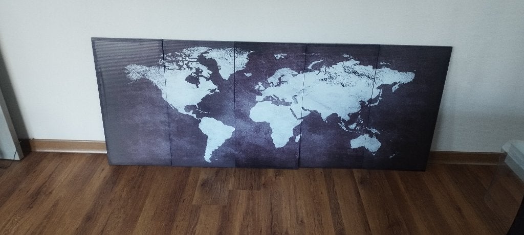Cadre du monde, 200 cm, Avec image, Bois, Cadre tableau
