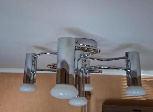 Vintage kroonluchter in Gaetano Sciolari-stijl, Antiek en Kunst, Antiek | Verlichting, Ophalen