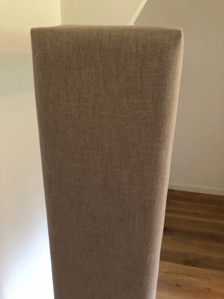 Cadre de lit en lin/viscose, 2 personnes, Beige, Comme neuf, Enlèvement, Respirant