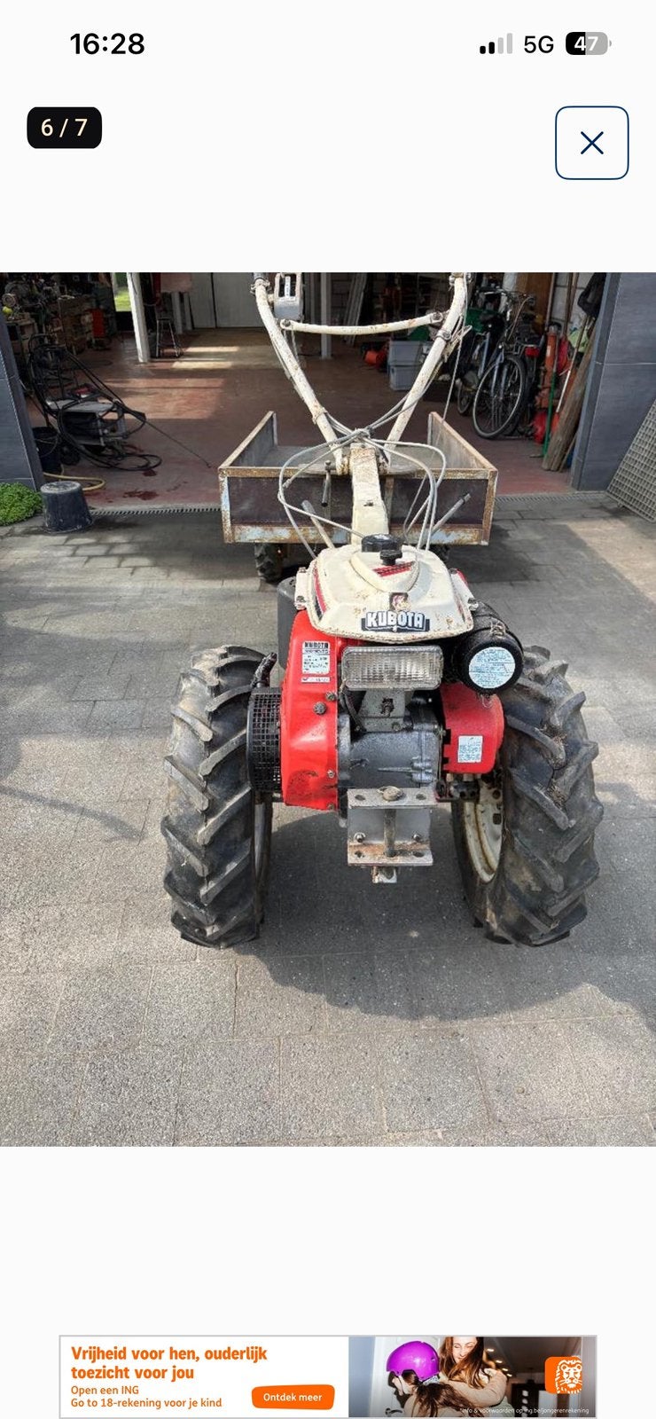 Mega kubota en goldini elk met zijn eigen geschikte werktuig, Ophalen, Grondbewerking