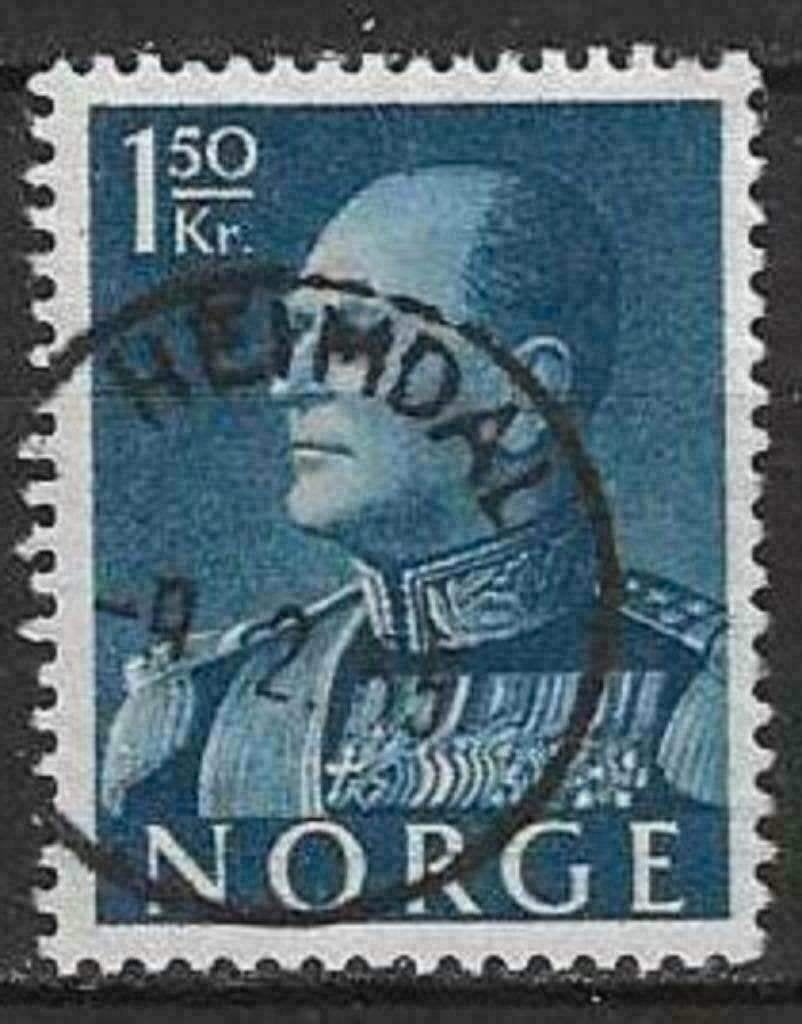 Norvège 1958-1960 - Yvert 387 - Roi Olav V (ST), Envoi, Norvège, Affranchi