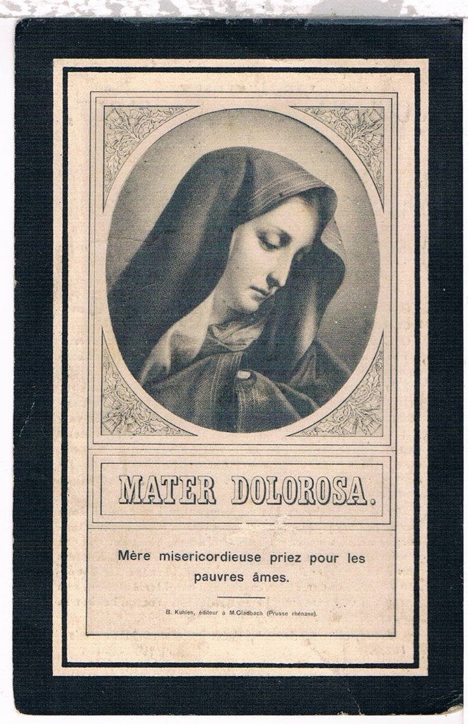Bp. Cloet Juliana. ° Coolscamp 1848 † Ardoye 1910, Enlèvement ou Envoi, Image pieuse
