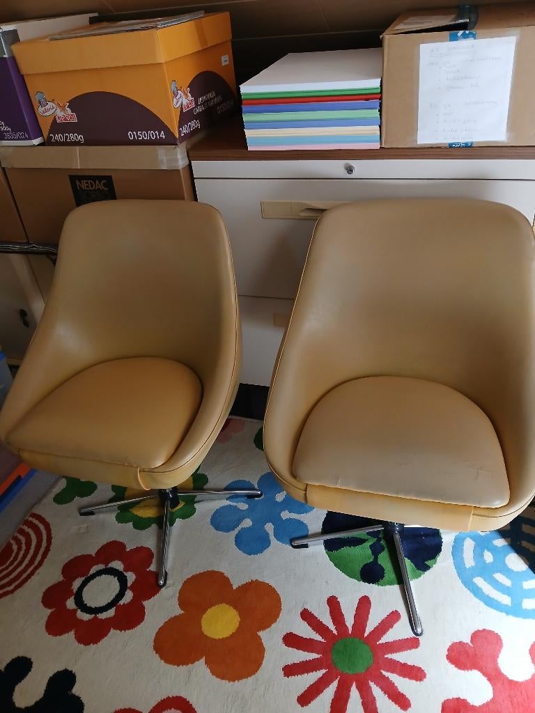 2 zeteltjes - gele skai, Huis en Inrichting, Ophalen, Gebruikt