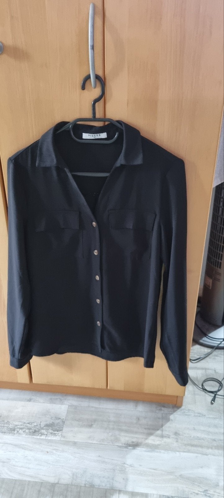 Zwarte blousse van pieces maat XS, Ophalen, Maat 34 (XS) of kleiner