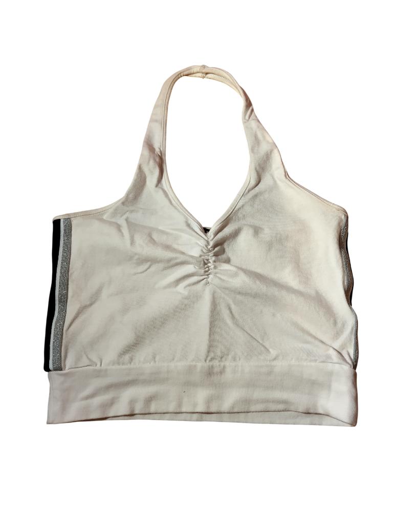 Sportieve witte crop top van TU, Ophalen, Gedragen, Wit, Zonder mouw