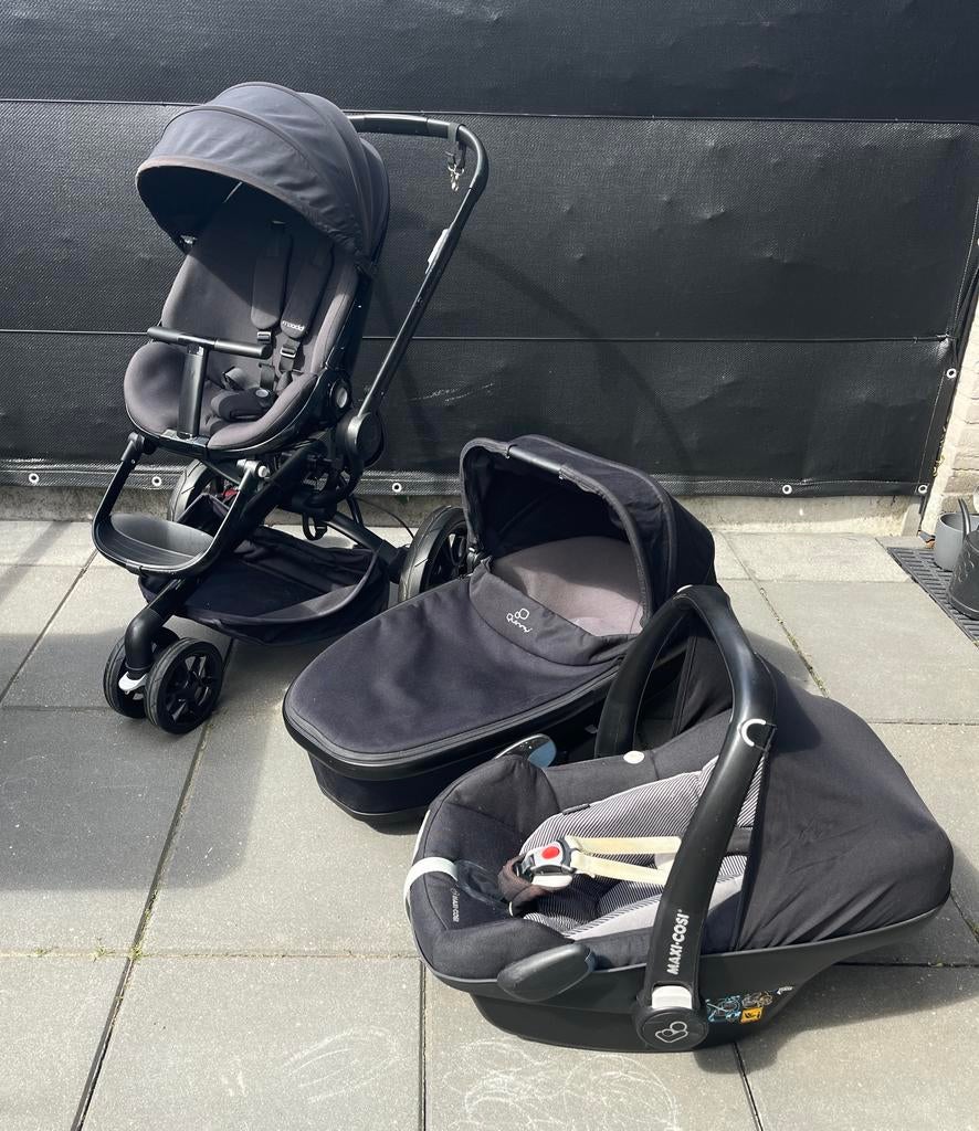“VERLAAGDE PRIJS!!” Kinderwagen Quinny Mood 3 in 1, Comme neuf, Poussette, Maxi-Cosi, Tige de poussée réglable