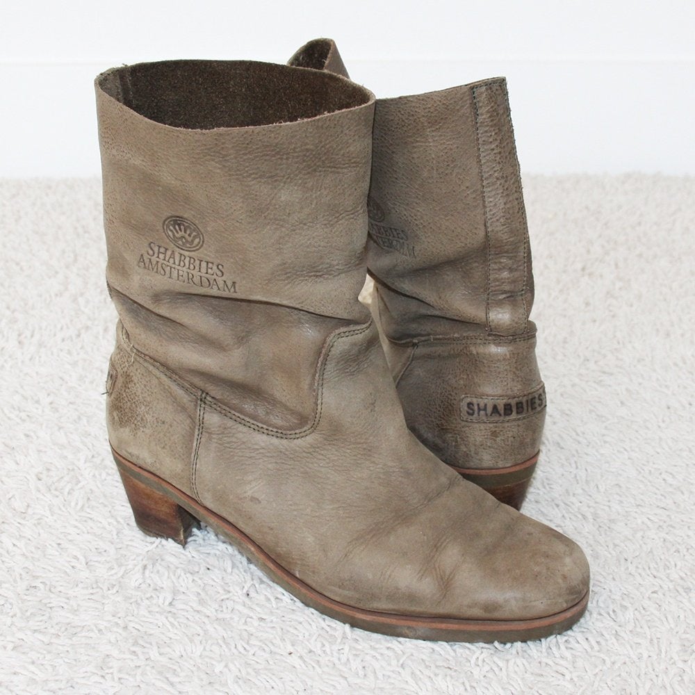 Bottes Shabbies Amsterdam en cuir s19 (taille 41) €65, -, Autres couleurs, Comme neuf, Boots et Botinnes, Shabbies Amsterdam
