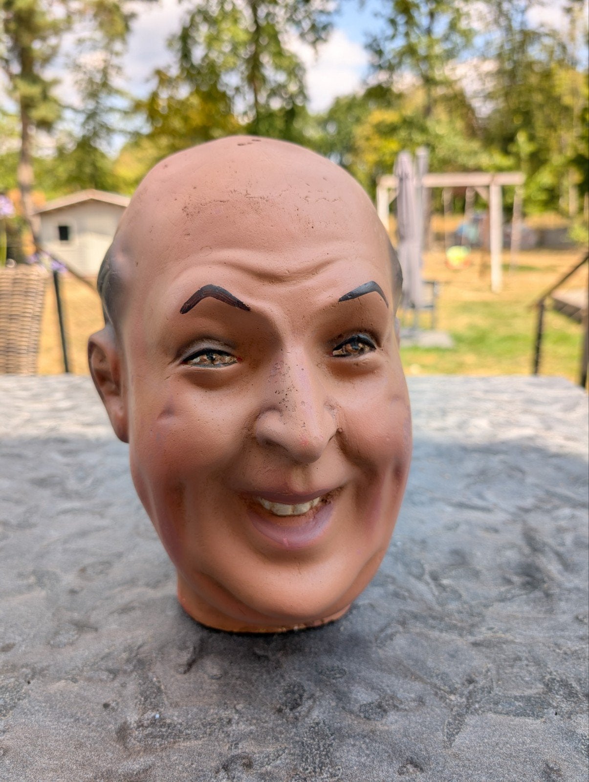 oud gipsen hoofd * vintage * mannequin *, Antiek en Kunst, Ophalen
