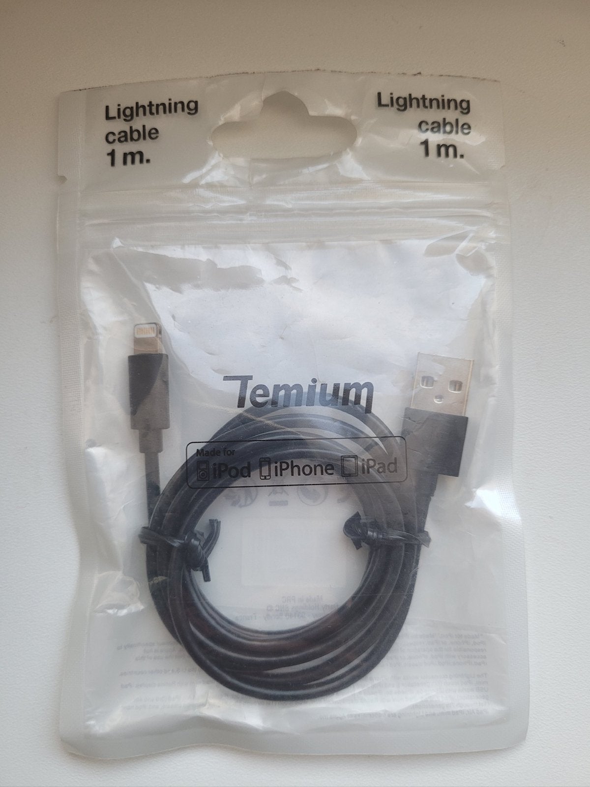Lightning Apple cable IPhone IPad dans son emballage, Lightning, Enlèvement, Comme neuf, Apple