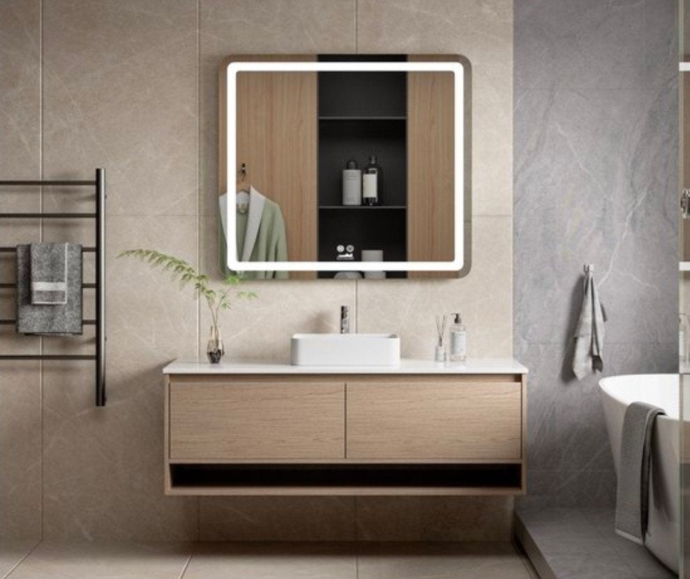 Miroir LED Cityline avec éclairage et chauffage, Maison & Meubles, Neuf, Moins de 25 cm, Moins de 100 cm, Enlèvement