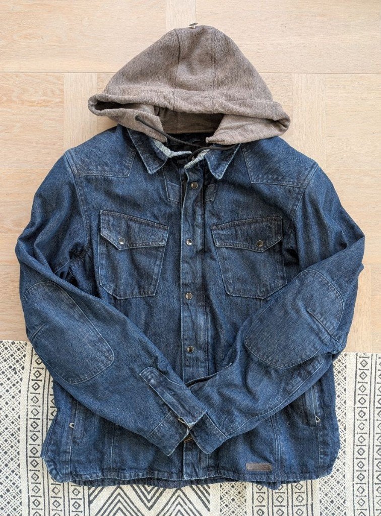 Macna Inland denim motorjas motorhoodie heren - 3XL, Jas | textiel, Heren, Macna hoodie, Ophalen of Verzenden
