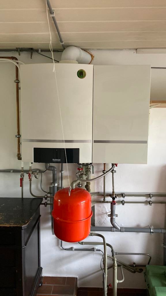 Buderus gaswandketel + boiler en thermostaat, Ophalen, Gebruikt, 20 tot 100 liter, Aardgas