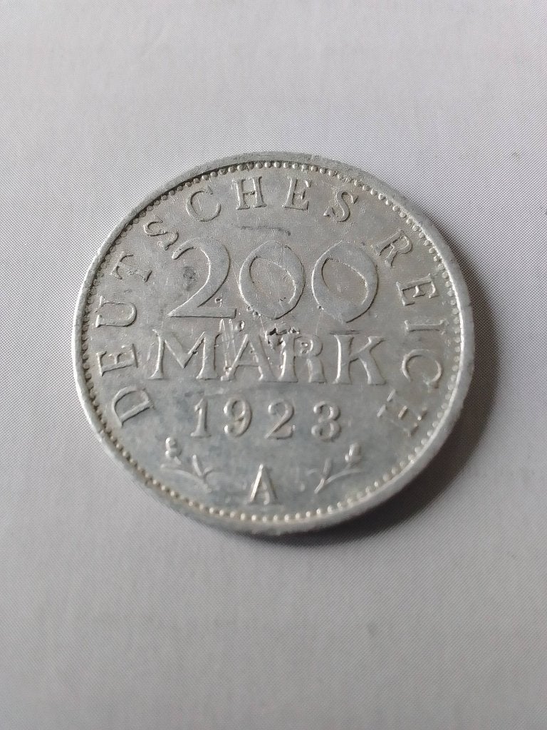 pièce de 200 Mark de 1923 Deutsches Reich – atelier A, Timbres & Monnaies, Monnaies | Europe | Monnaies non-euro, Argent, Enlèvement ou Envoi