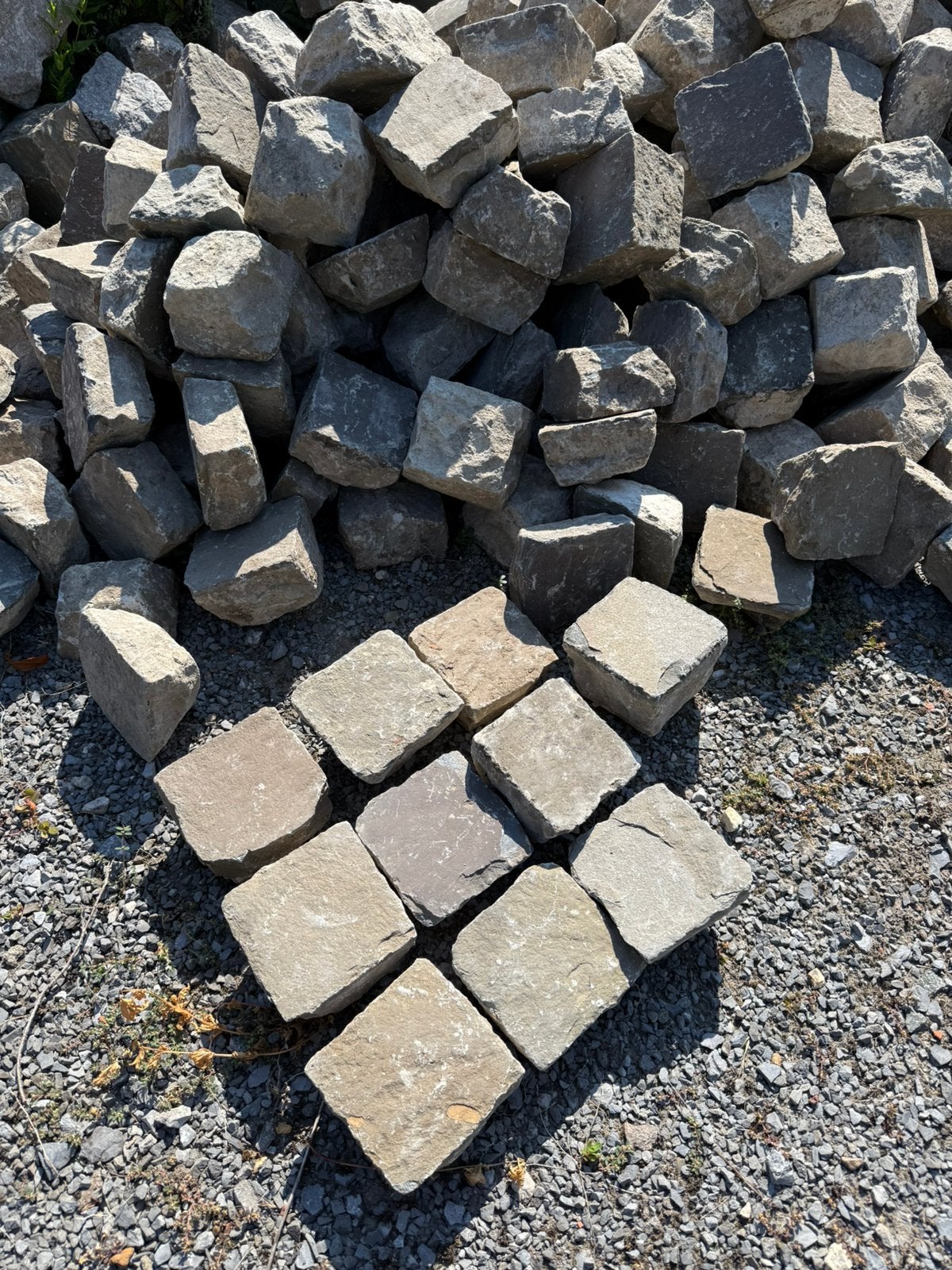 Kasseien platines 320stuks, Ophalen, Klinkers, Zo goed als nieuw, Natuursteen