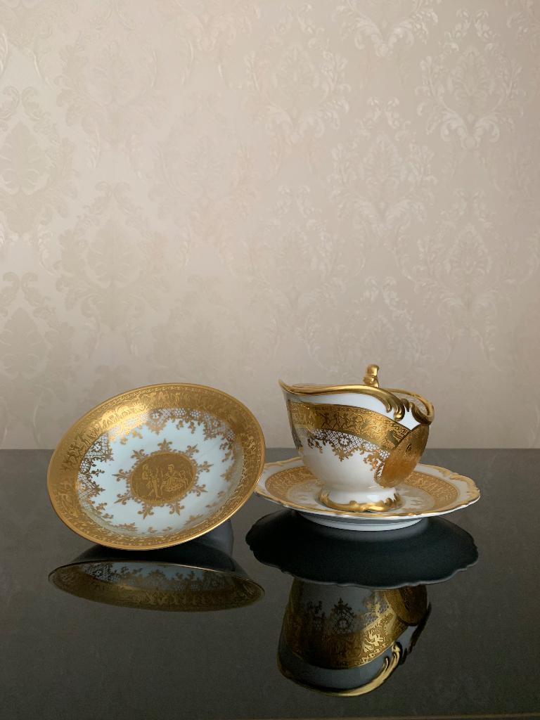 Porselein Luxe D&W Karlsbader étagère– 24k geëtst goud, Ophalen