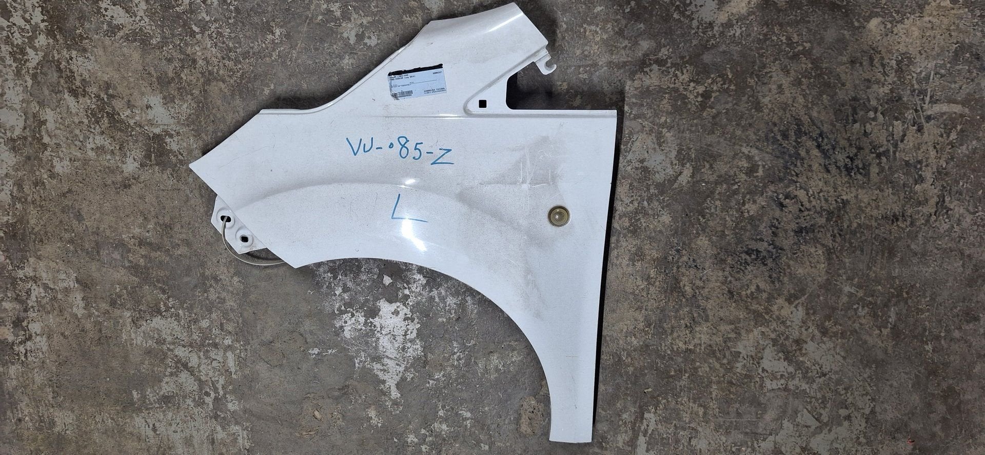 Spatbord Links-Voor Ford Transit Courier 2014 Wit Scherm, -, Garde-boue, -, -