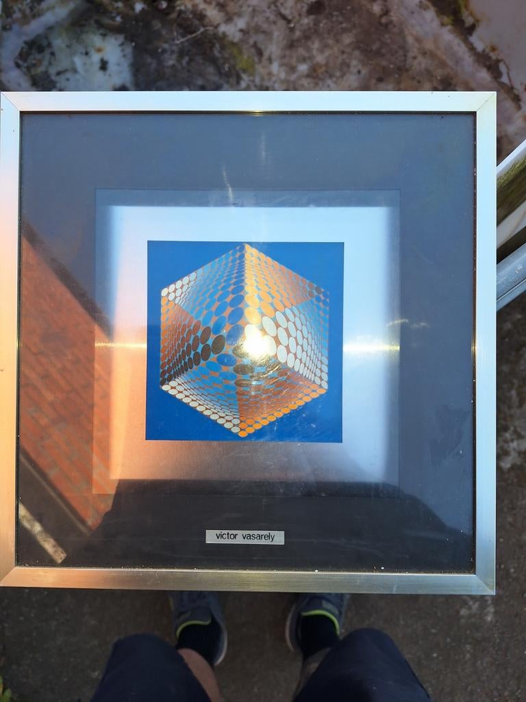 Vintage werk Victor vasarely tupa, Enlèvement