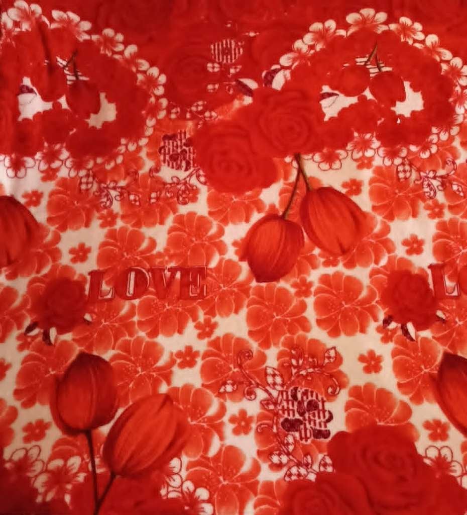 rood deken love, Huis en Inrichting, Woonaccessoires | Plaids en Woondekens, Ophalen of Verzenden, Rood