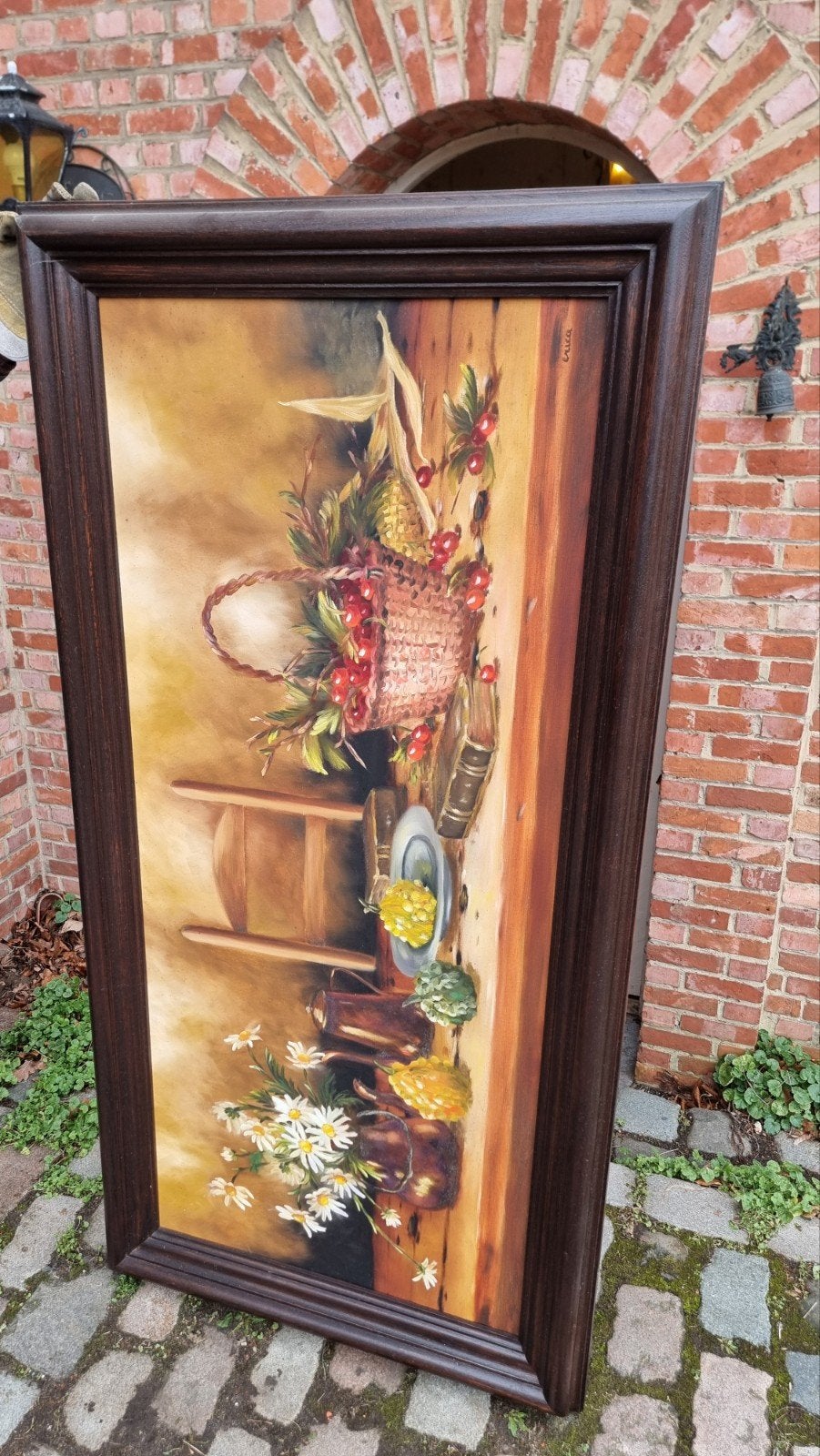 Decoratieve stilleven van wss kunstenaar Lucia Sarto, Ophalen, Rechthoekig, 150 tot 200 cm, Minder dan 100 cm