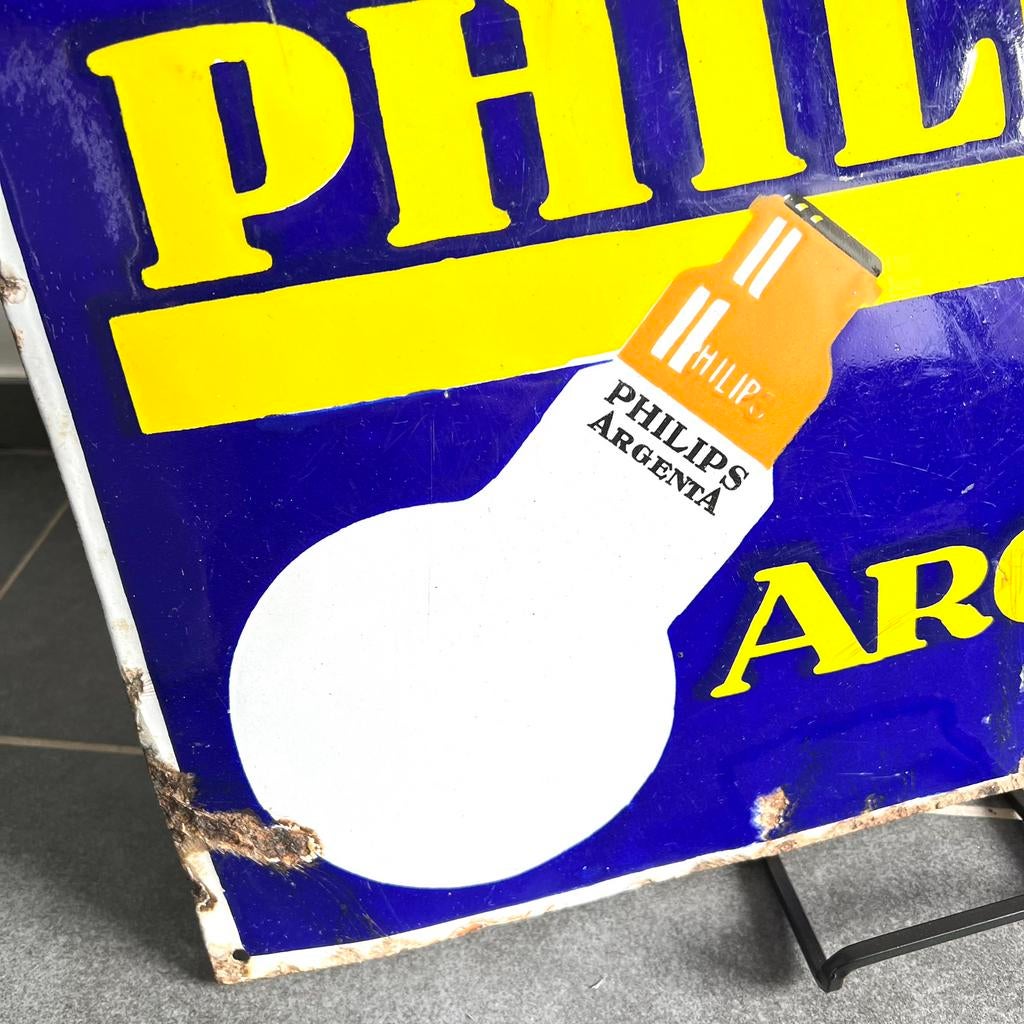 Plaque émaillée bombée Philips Argenta, Enlèvement ou Envoi