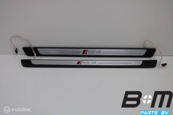 Verlichte RS4 dorpellijsten LV of RV Audi A4 8W, Utilisé