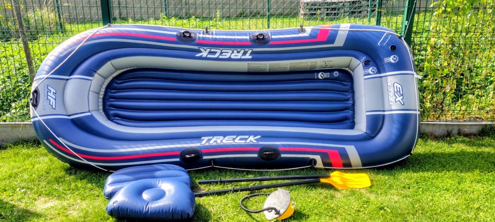 Bestway hydro force treck x3 rubberboot 3 volwassenen+1 kind, Watersport en Boten, Roeiboten, 1 m, Rubber, Opblaasboot, Ophalen of Verzenden