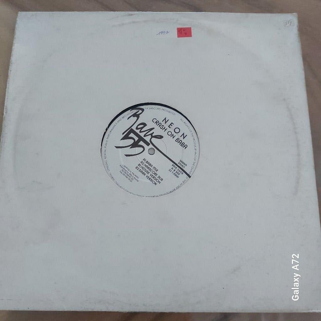 neon crash on baba 12 inch maxi, Cd's en Dvd's, Vinyl | Dance en House, Gebruikt, Ophalen of Verzenden, Techno, 12 inch