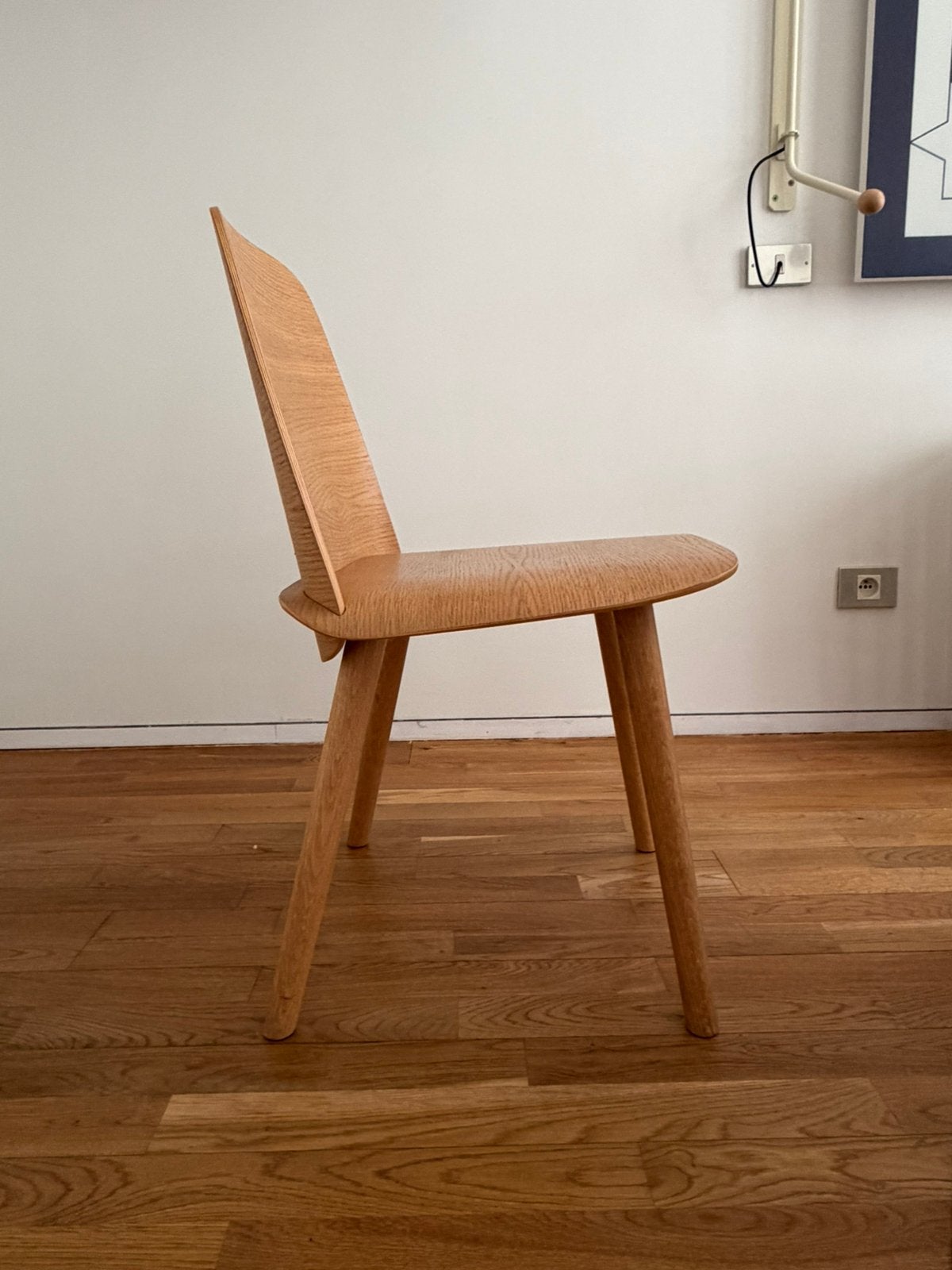 4 chaise Muuto Nerd, Enlèvement, Comme neuf, Bois