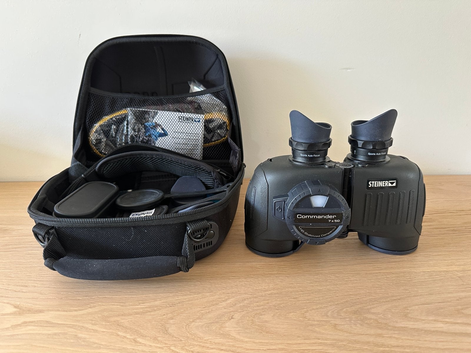 Steiner Commander 7x50 met Compass en opbergtas, Audio, Tv en Foto, Optische apparatuur | Verrekijkers, Ophalen, Zo goed als nieuw