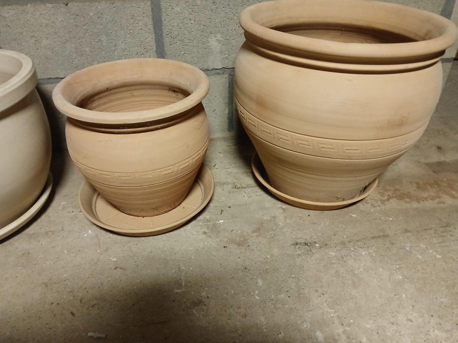 Terracota potten beige, Ophalen