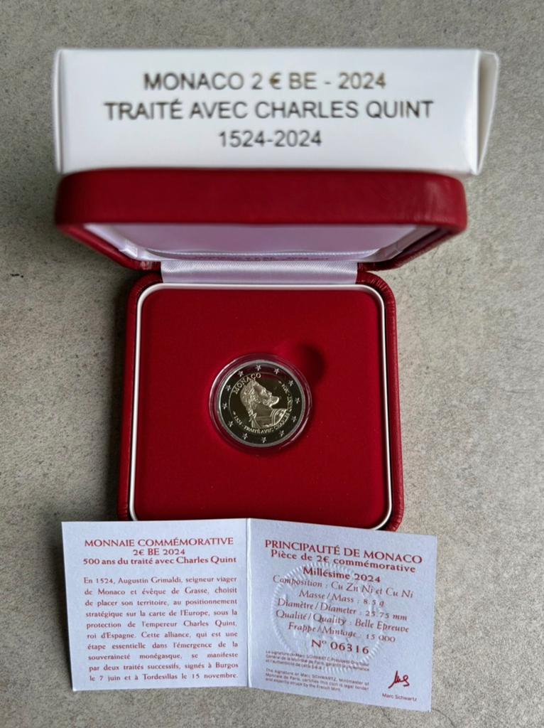 Monaco 2 euro munt proof 2024, Postzegels en Munten, Munten | Europa | Euromunten, Ophalen, Monaco, 2 euro, Losse munt