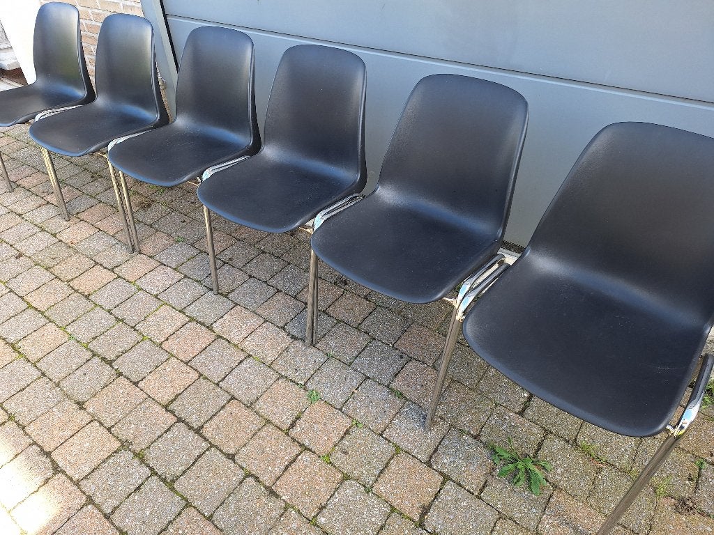6 kuipstoelen, Huis en Inrichting, Ophalen, Vijf, Zes of meer stoelen, Kunststof, Gebruikt