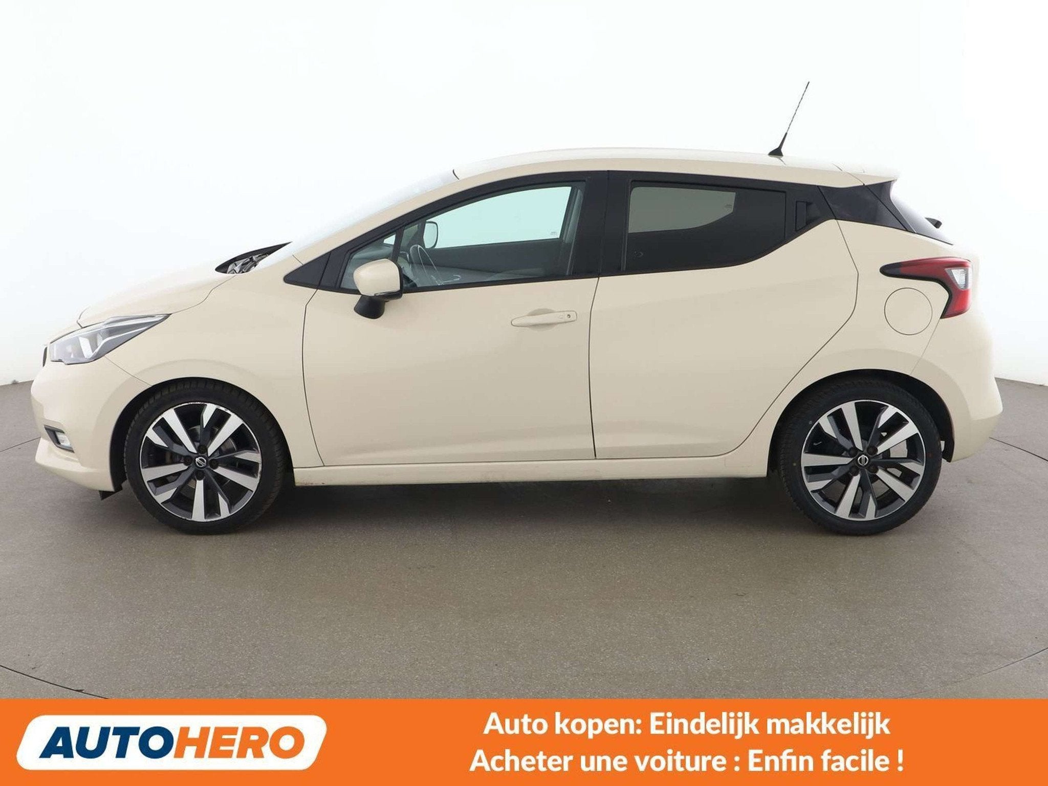 Nissan Micra 1.0 IG-T Tekna (bj 2019, automaat), Auto's, Stof, Gebruikt, 360° camera, Overige brandstoffen