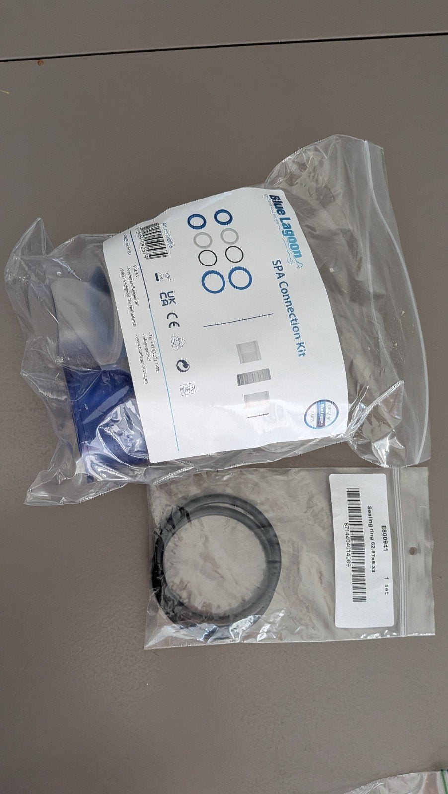 Joints et cols de serrage neufs pour lampe UV Blue Lagoon, Enlèvement