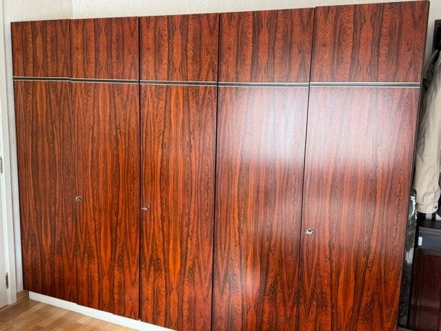 kleerkast in Mahonie hout, Ophalen, Met deur(en), Gebruikt, 200 cm of meer
