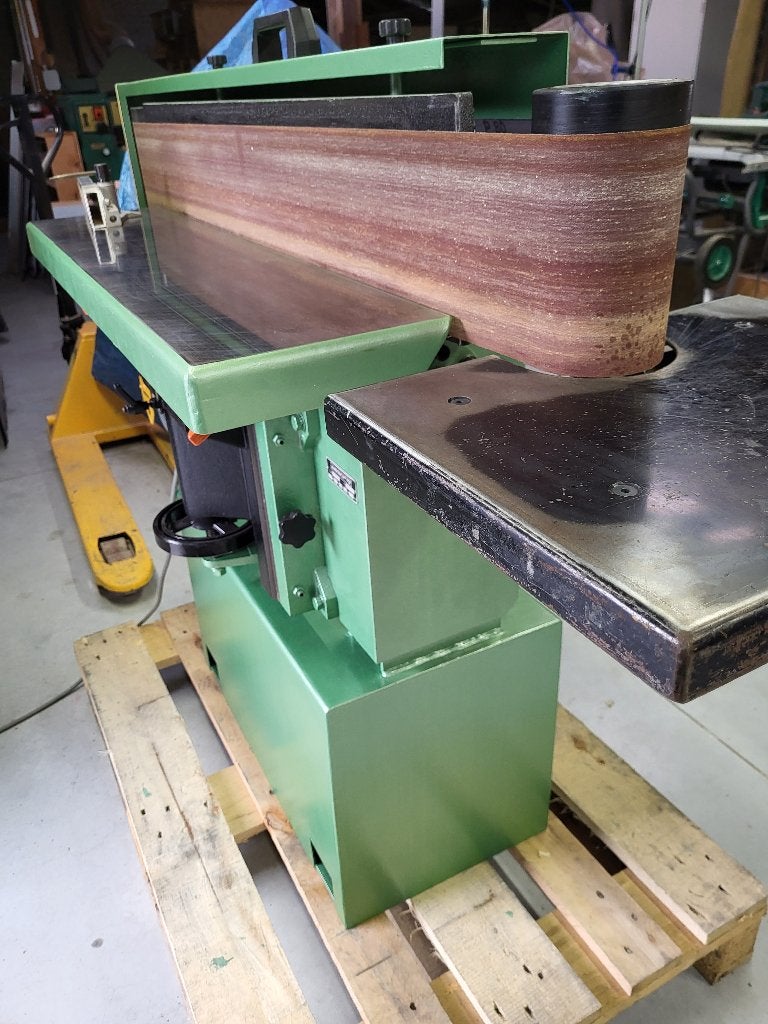 Ponceuse à bande sur bâti (travail du bois), Vert, Métal, Enlèvement, Utilisé