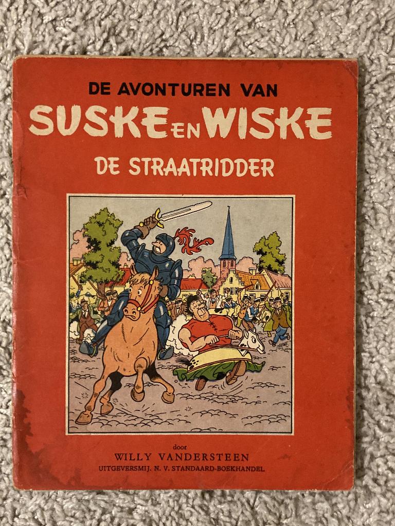 Suske en Wiske - Nr. 25 - Straatridder - Eerste druk, 1955, Boeken, Stripverhalen, Gelezen, Eén stripboek, Ophalen of Verzenden