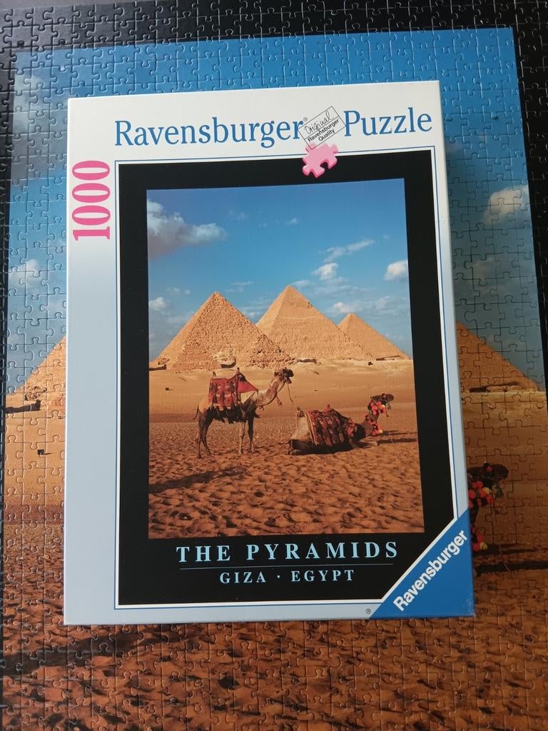 Puzzel piramids van Giza Egypte 1000 stukken, Hobby en Vrije tijd, Ophalen of Verzenden, 500 t/m 1500 stukjes, Zo goed als nieuw