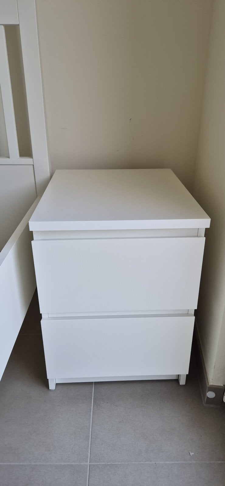 2 nachtkastjes (wit) IKEA - 40 x 48 x 55, Ophalen, Minder dan 45 cm, 55 tot 70 cm, Zo goed als nieuw