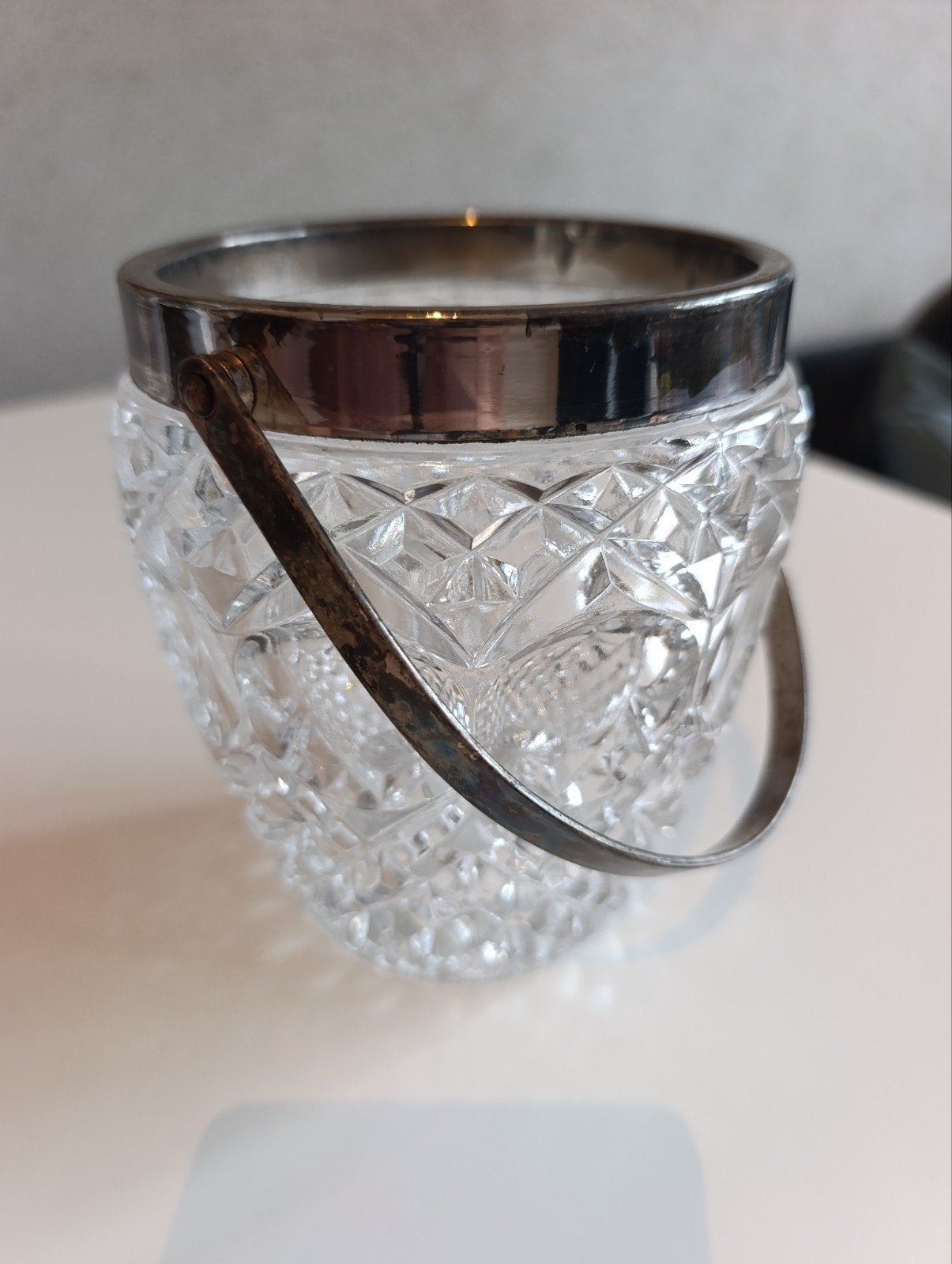 Ijsemmer glas/kristal vintage stijl, Ophalen