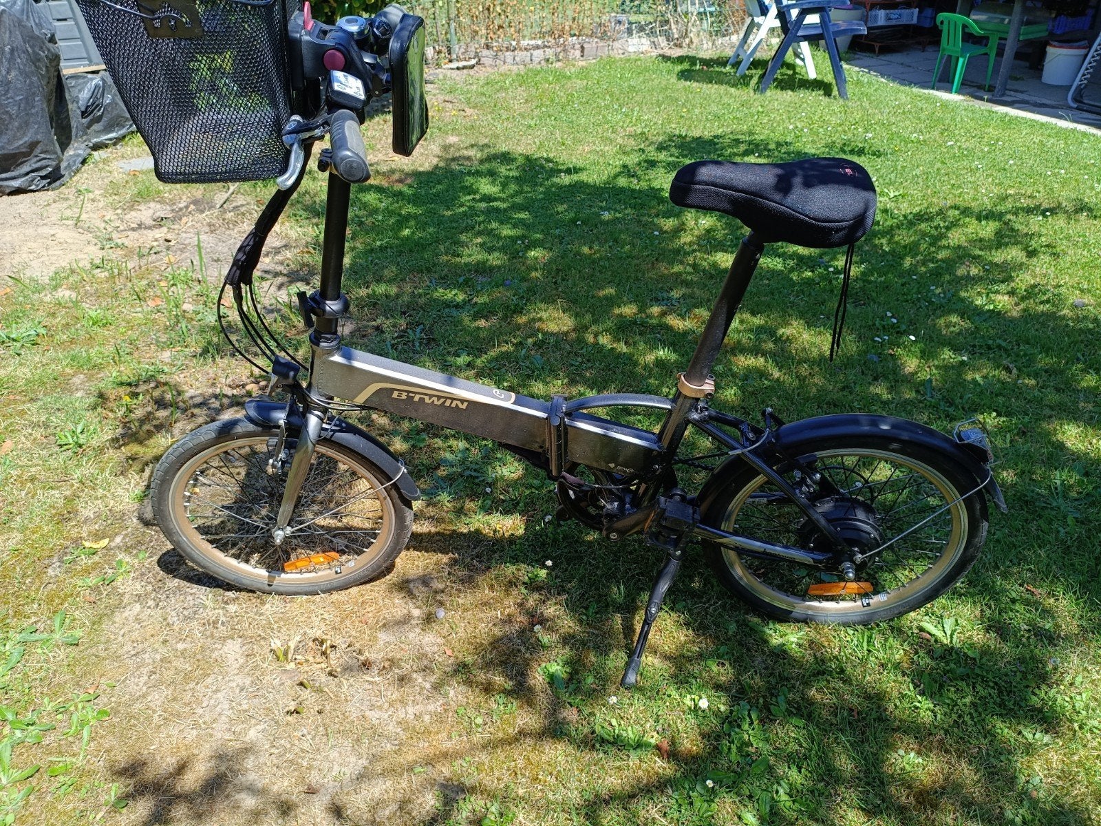 Vélo. Pliant 20 pouces 2batteries tbe avec panier amovible, Vélos & Vélomoteurs, Enlèvement, Vitesses
