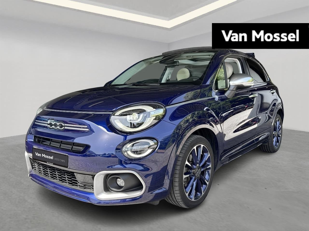 Fiat 500X 1.5 Hybrid 130 DCT7 Yacht Club Capri, Auto's, Fiat, Stof, Gebruikt, 4 cilinders, Blauw