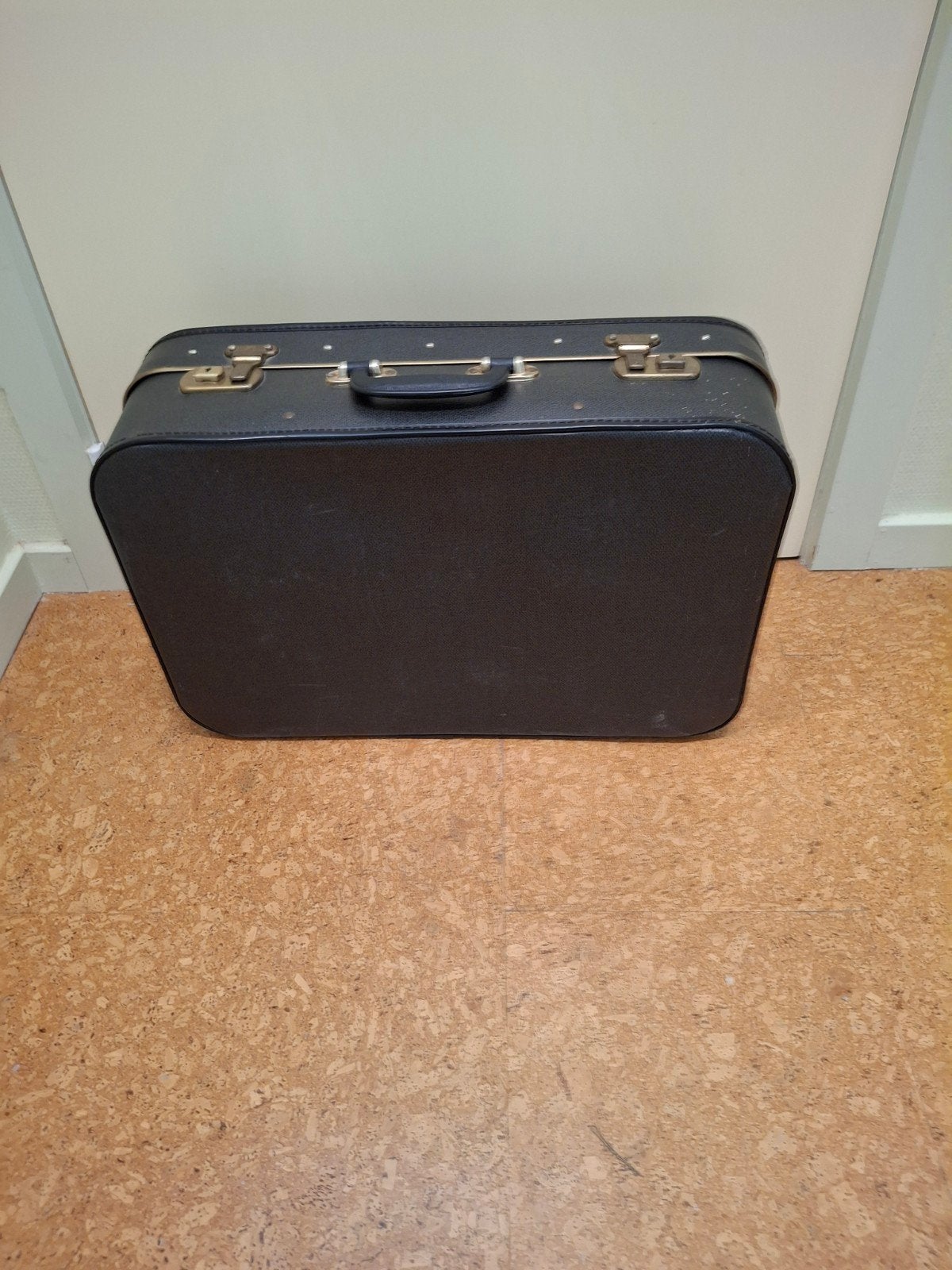 valies vintage zwart, Handtassen en Accessoires, Koffers, Ophalen, Gebruikt, 50 tot 60 cm, Hard kunststof