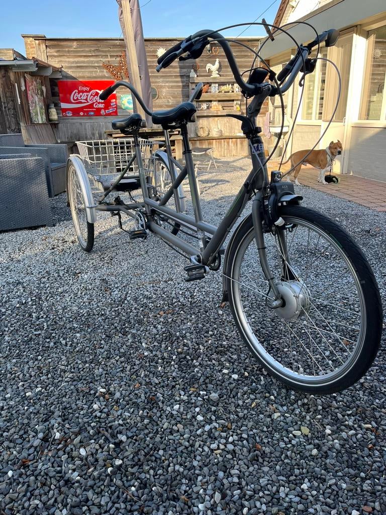 Elektrische driewieler tandem, Ophalen, Zo goed als nieuw